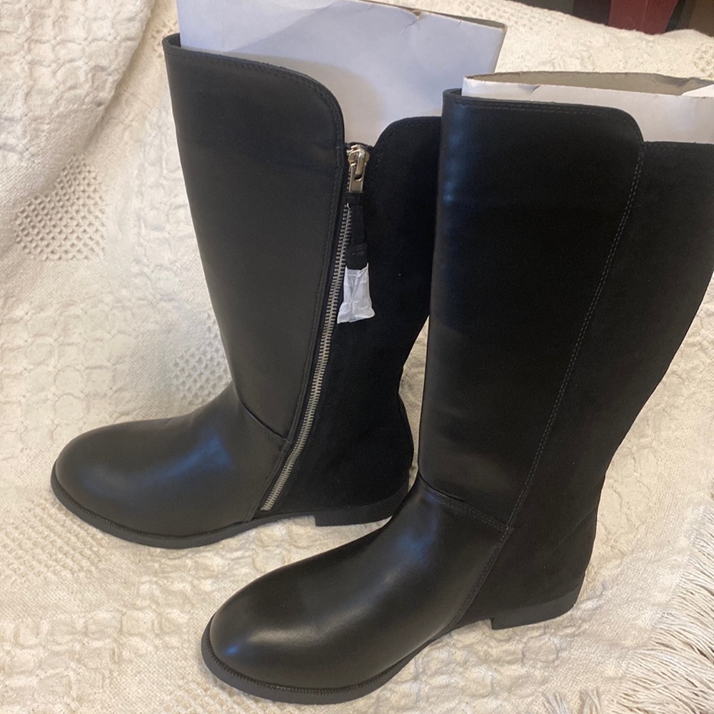 Brand New big kids tall side zip boots